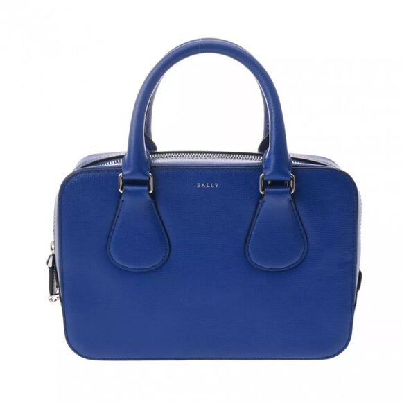 BALLY 2WAY blue boston bag